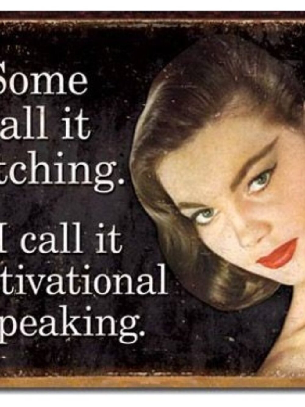 Sarcastic Humorous Motivational Speaking Tin Sign